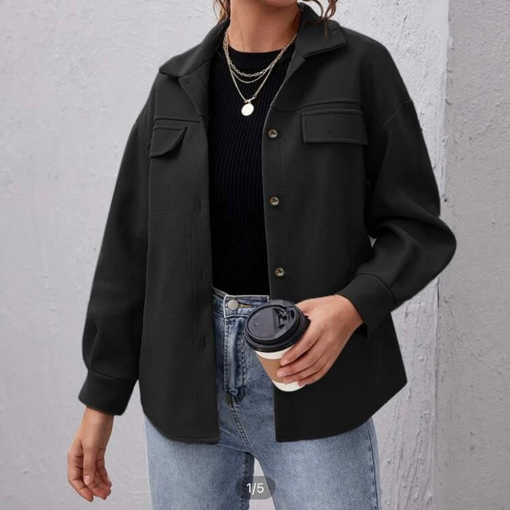 Button Front Shacket